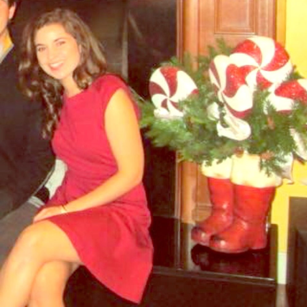Red party dress